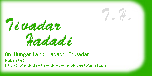 tivadar hadadi business card